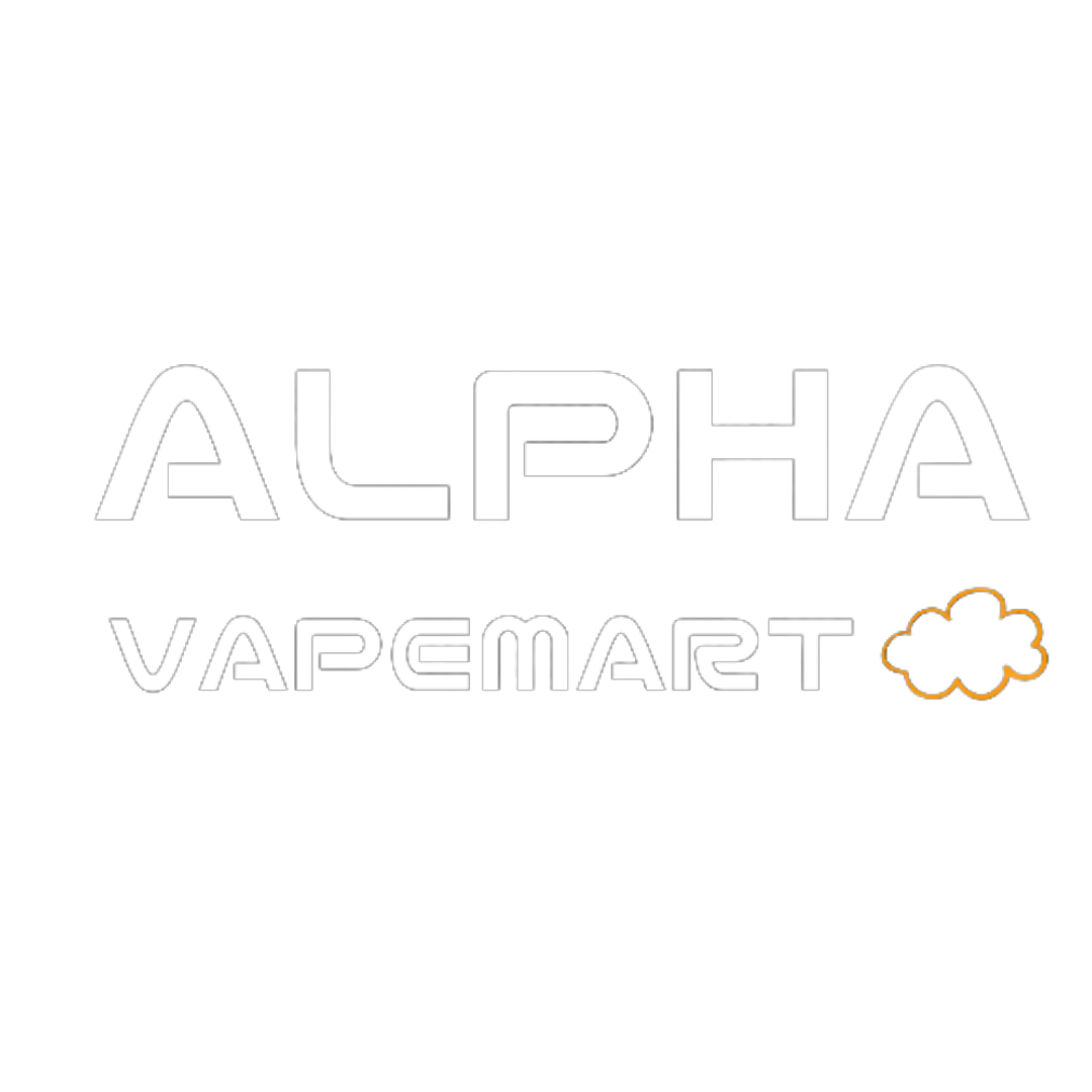 ALPHA VAPE MART WHITE LOGO